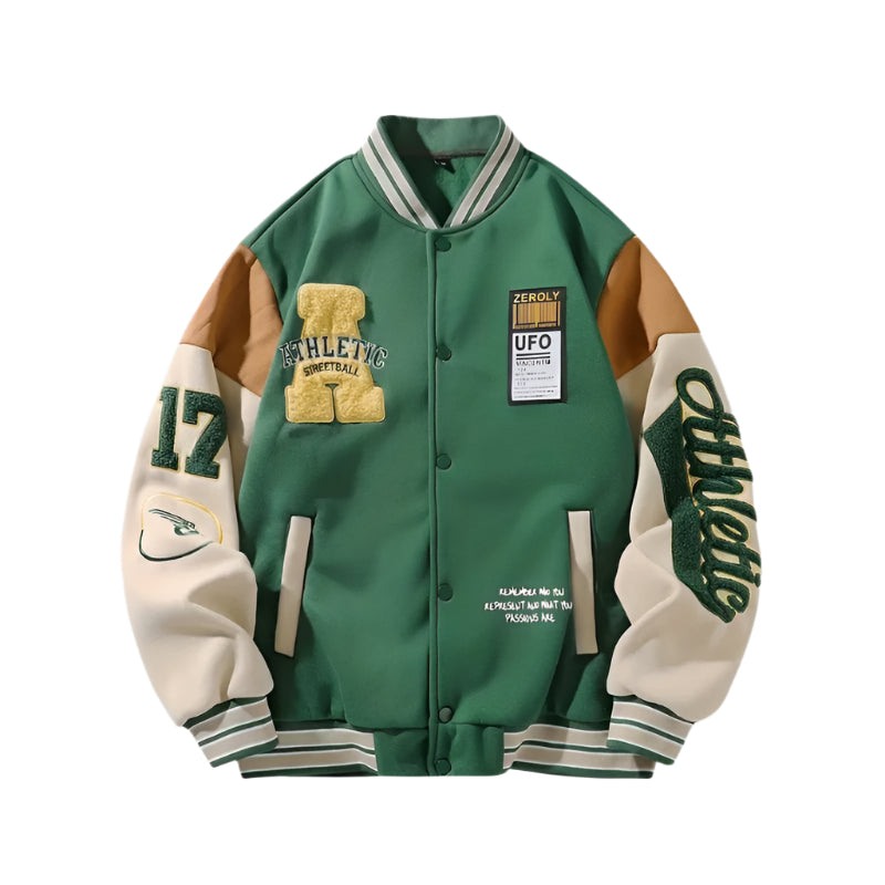 Men's Embroidered Varsity Jacket