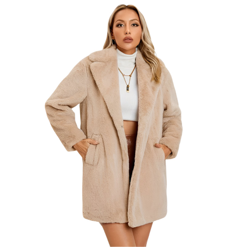 Women's Open-Front Fuzzy Jacket