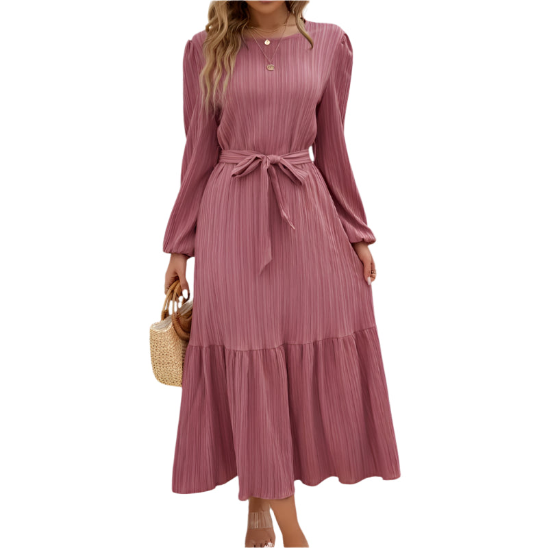 Elegant Tie-Waist Maxi Dress