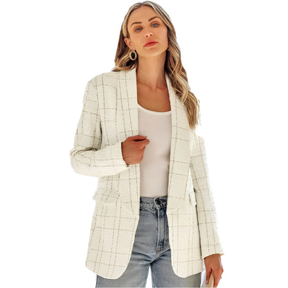 Women's Checkered Elegant Blazer