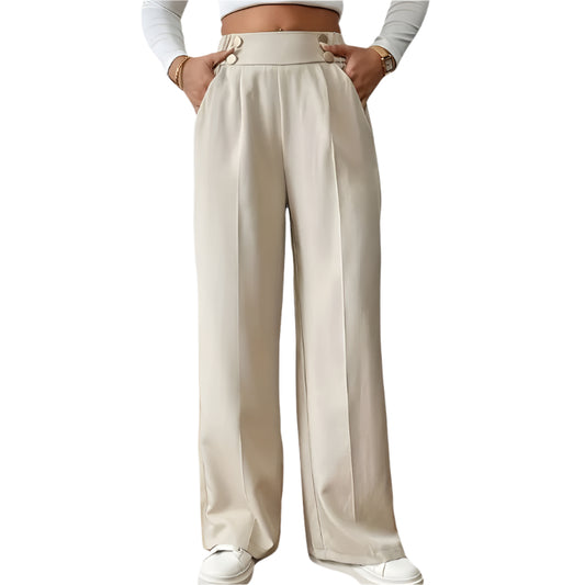 Women's High-Waist Wide-Leg Pants