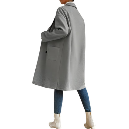 Women's Double-Breasted Long Coat