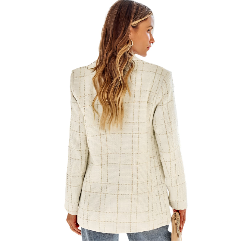 Women's Checkered Elegant Blazer