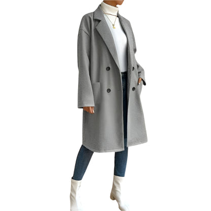 Women's Double-Breasted Long Coat