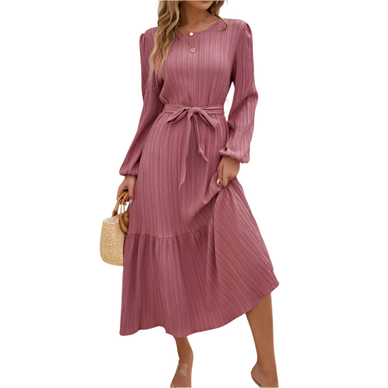 Elegant Tie-Waist Maxi Dress