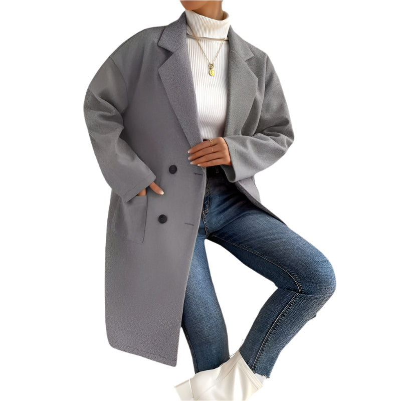 Women's Double-Breasted Long Coat