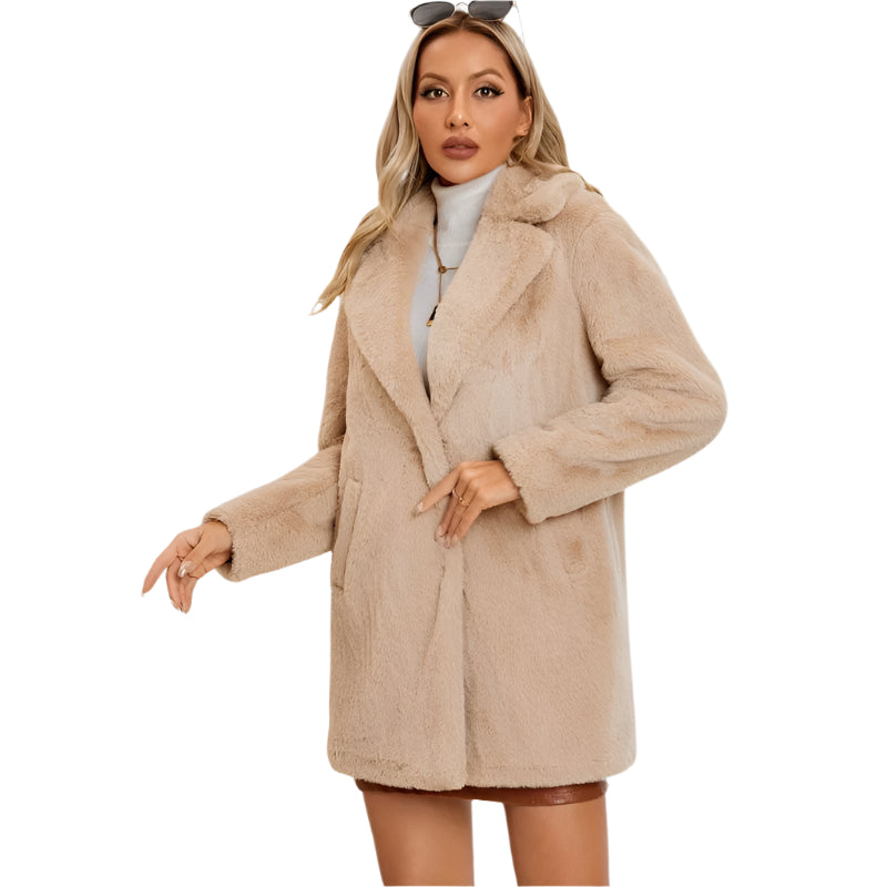 Women's Open-Front Fuzzy Jacket