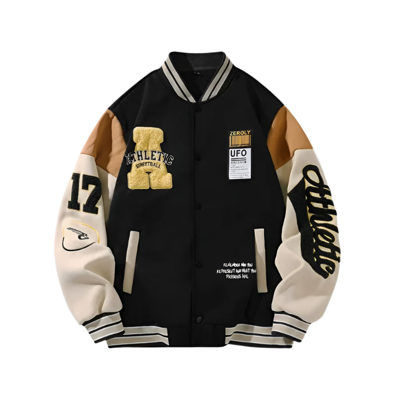 Men's Embroidered Varsity Jacket